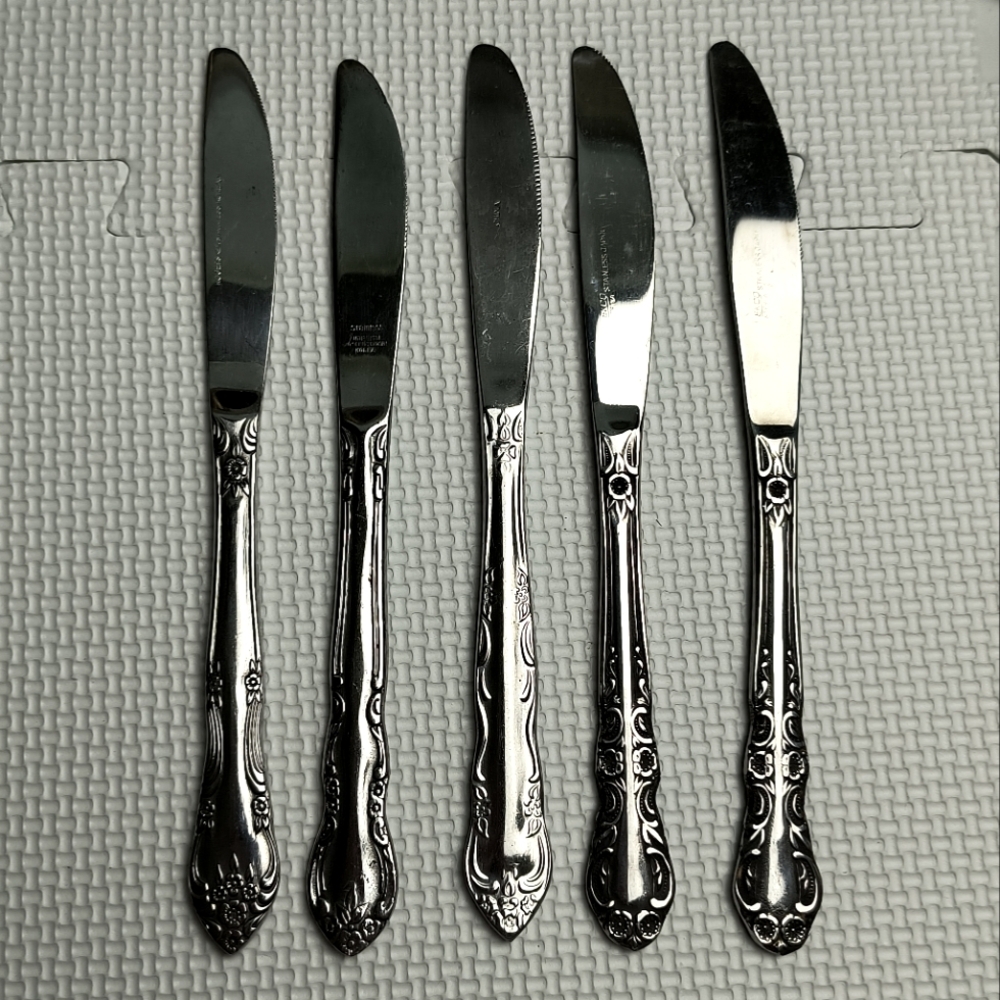 Stainless Steel Tableware Knife 5 PCs Silver